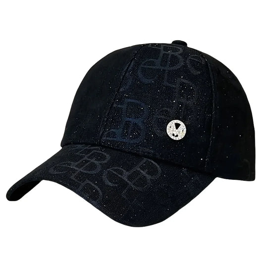 Lightweight Glittery Logo Breathable Summer Baseball Cap For Women