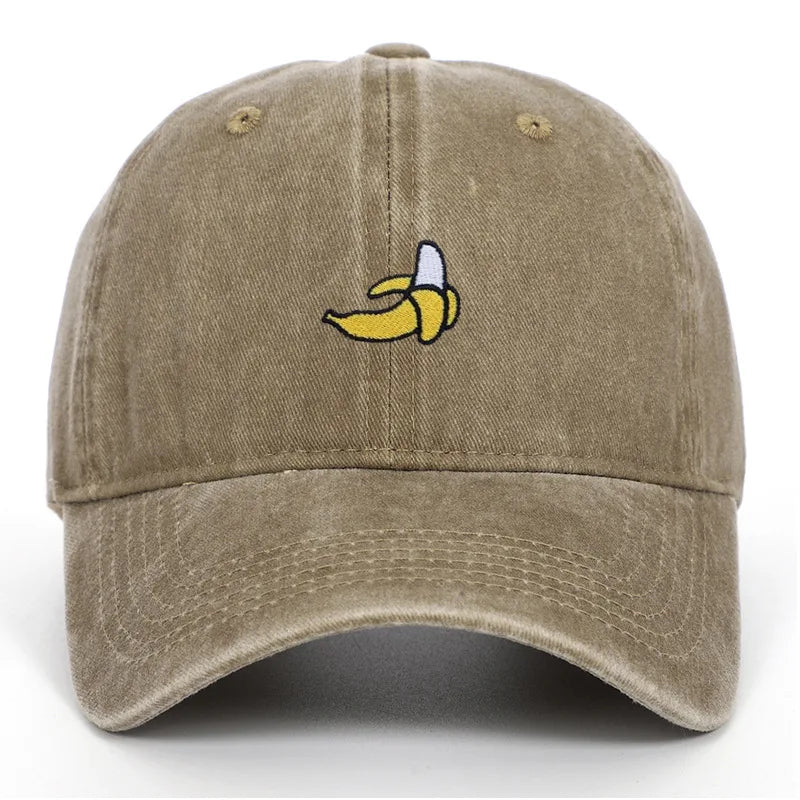 Banana Embroidered Baseball Hats For Men Women