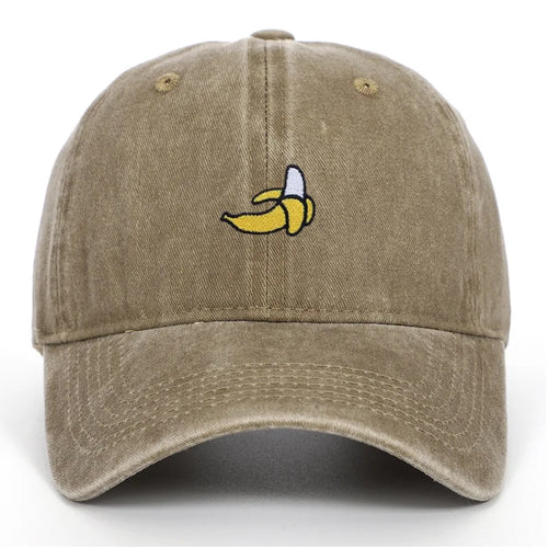 Banana Embroidered Baseball Hats For Men Women