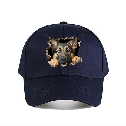 German Shepherd Ripped Wall Baseball Cap