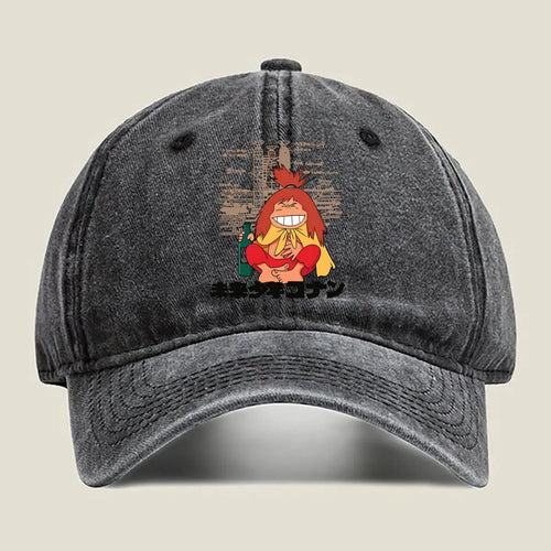 Future Boy Conan Anime - Inspired, 'Future Boy Conan' Manga Design Washed Baseball Cap
