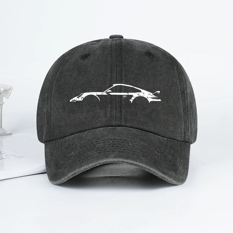 Classic Sports Car Silhouette Baseball Cap
