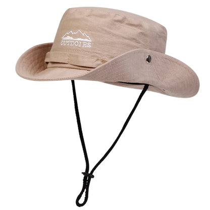 Fisherman Hat Washed And Made Old Large Brim Sun Hat For Men Outdoor Sports Sun Hat