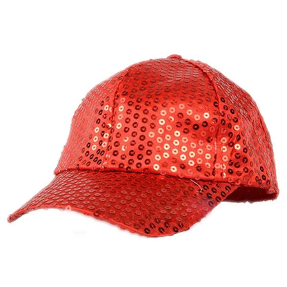 New Sequined Baseball Cap Party Dress Glittering Peaked Cap