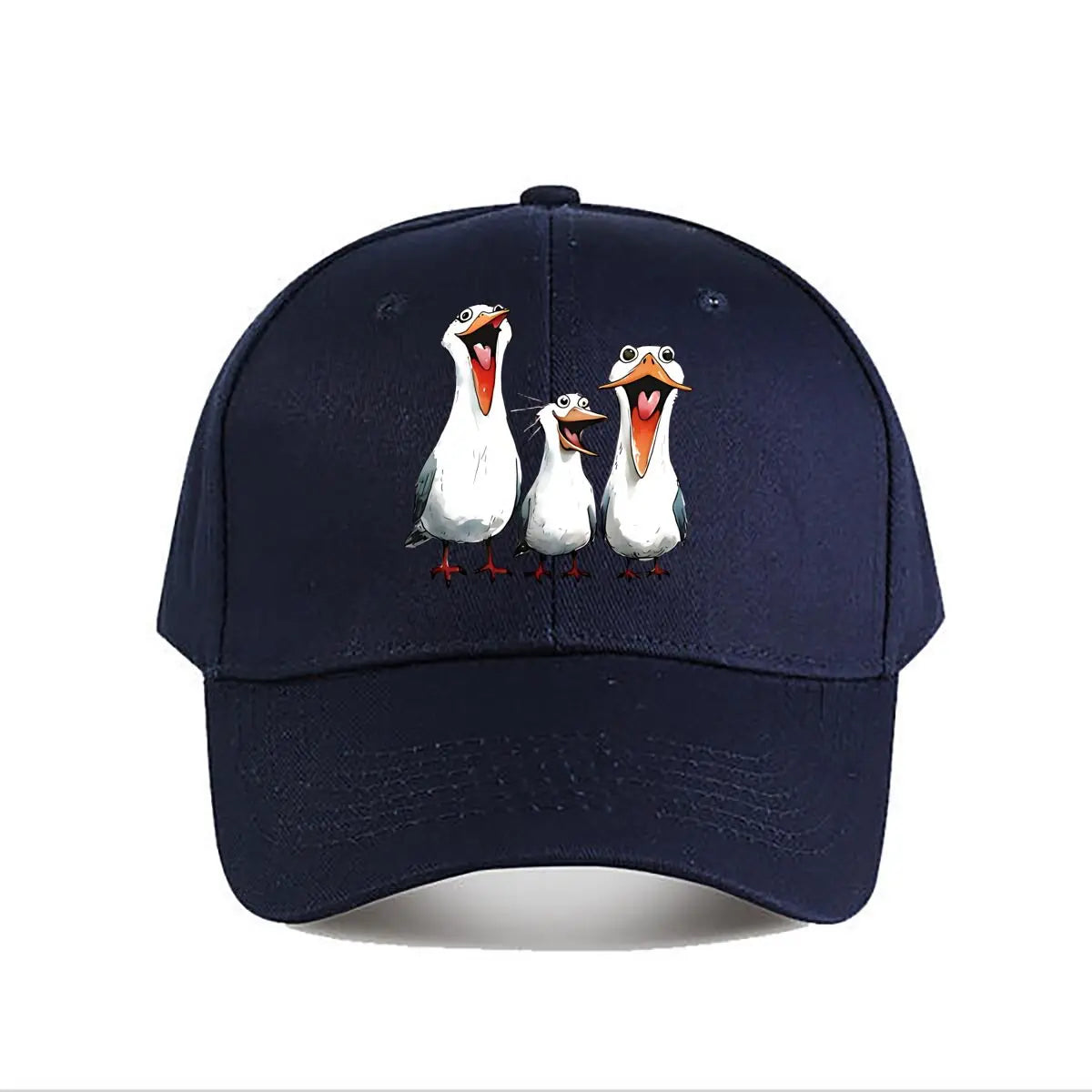Three - Piece Cute Cartoon Seagull Plush Toy Set Baseball Cap
