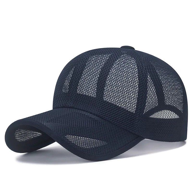 Summer Hollow-Out Sunshade Hat Brim Breathable Mesh Baseball Cap