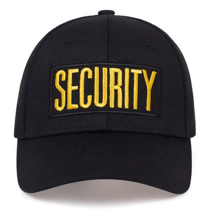 Unisex SECURITY Letter Embroidery Baseball Caps
