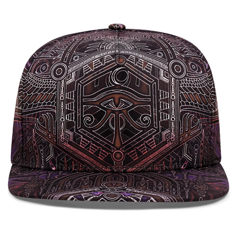New Fashion Men Cool Hip Hop Caps Adult Cartoon Characters Horus Print Snapback Caps