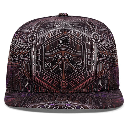 New Fashion Men Cool Hip Hop Caps Adult Cartoon Characters Horus Print Snapback Caps
