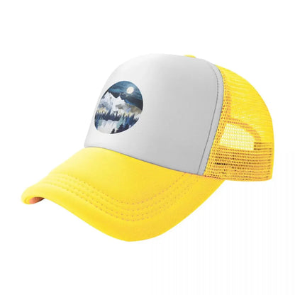 Moonlit Snow Baseball Cap