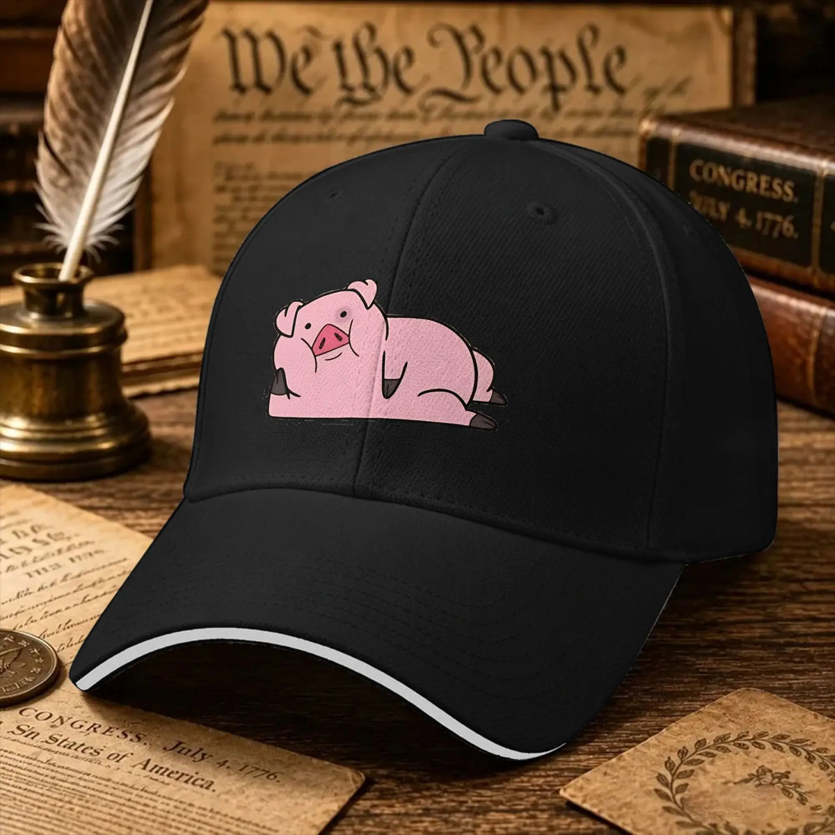Waddles The Pig Baseball Cap Gravitys Falls