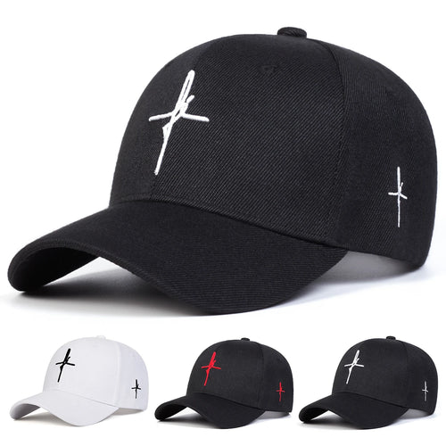 Unisex Personality Cross Embroidery Baseball Caps