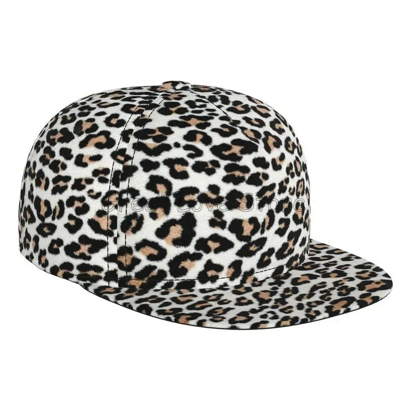 Leopard Print Snapback Cap Men Women