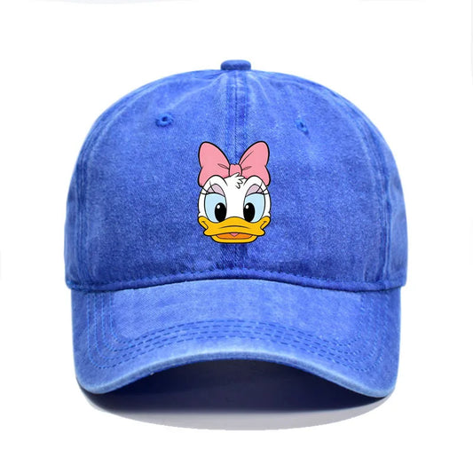 Unisex Vintage Washed Donald Daisy Print Baseball Cap For Men Women