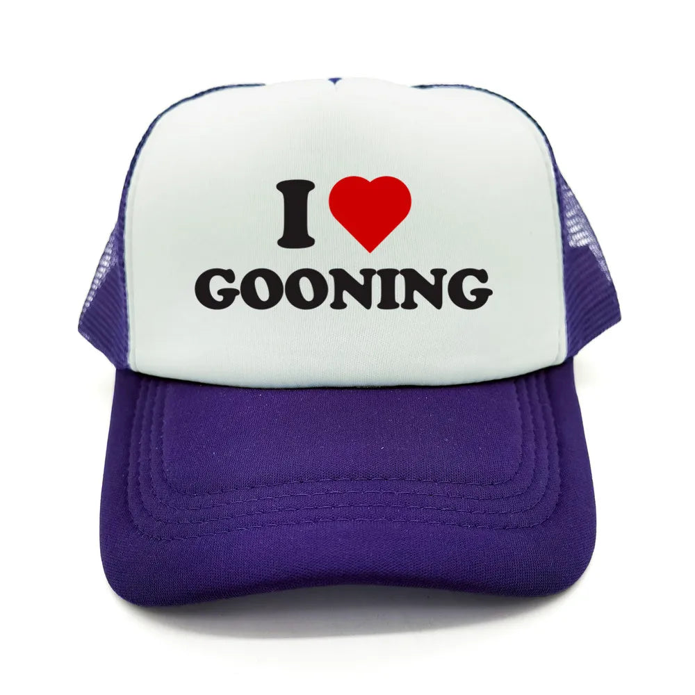 Funny I Love Gooning Baseball Caps Cool Summer Men Mesh Net Hat
