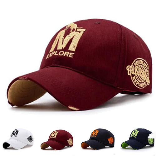 Explore M Wolf Embroidered Baseball Cap