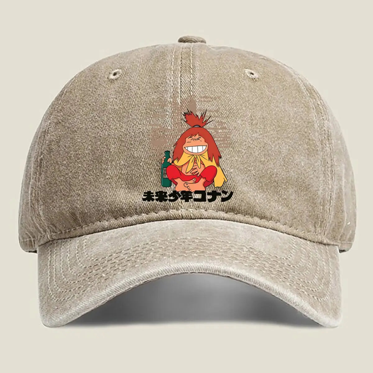 Future Boy Conan Anime - Inspired, 'Future Boy Conan' Manga Design Washed Baseball Cap