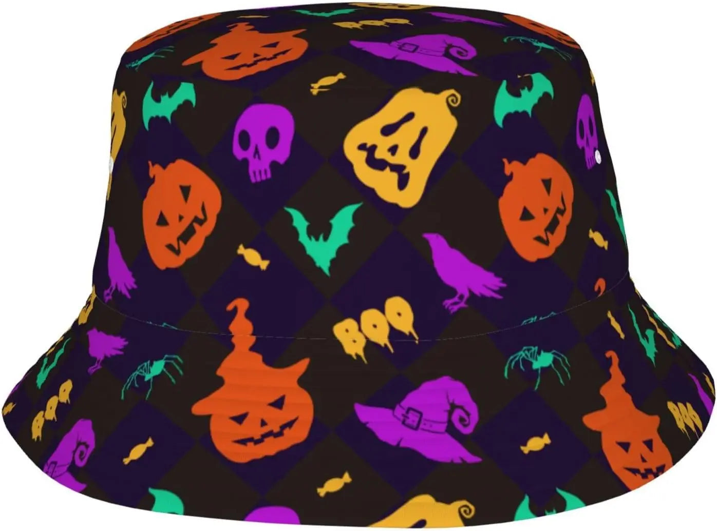 Pumpkin Hat Skull Bucket Hat