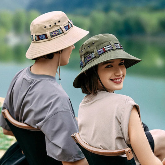 Quick-Dry Breathable Sun Hats Drawstring Bucket Hat