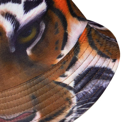 Tiger Pattern Double-Sided Bucket Hat