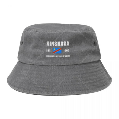 Democratic Republic Of Congo EST Unisex Cotton Bucket Hats