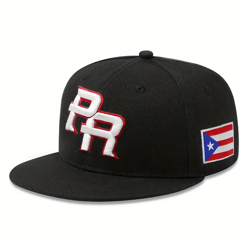 2025 Fashion and Creative New Flat Edge Hat PR Puerto Rico Side Flag Hip Hop Hat Snaoback Caps