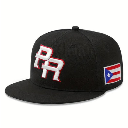 2025 Fashion and Creative New Flat Edge Hat PR Puerto Rico Side Flag Hip Hop Hat Snaoback Caps
