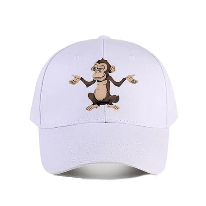 Funny Cartoon Monkey Vinyl Wall Decor Baseball Cap