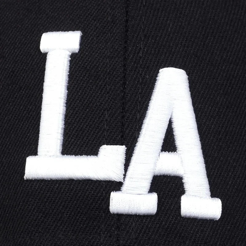 Unisex LA Letter Embroidery Baseball Caps For Men Women