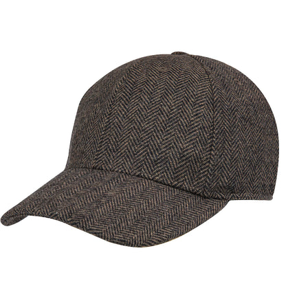 Wool Tweed Baseball Cap Casual Style Soft Unstructured Hat