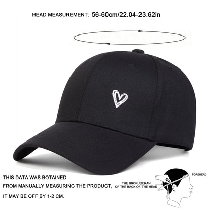 Unisex Love Embroidery Baseball Caps Spring Autumn Outdoor