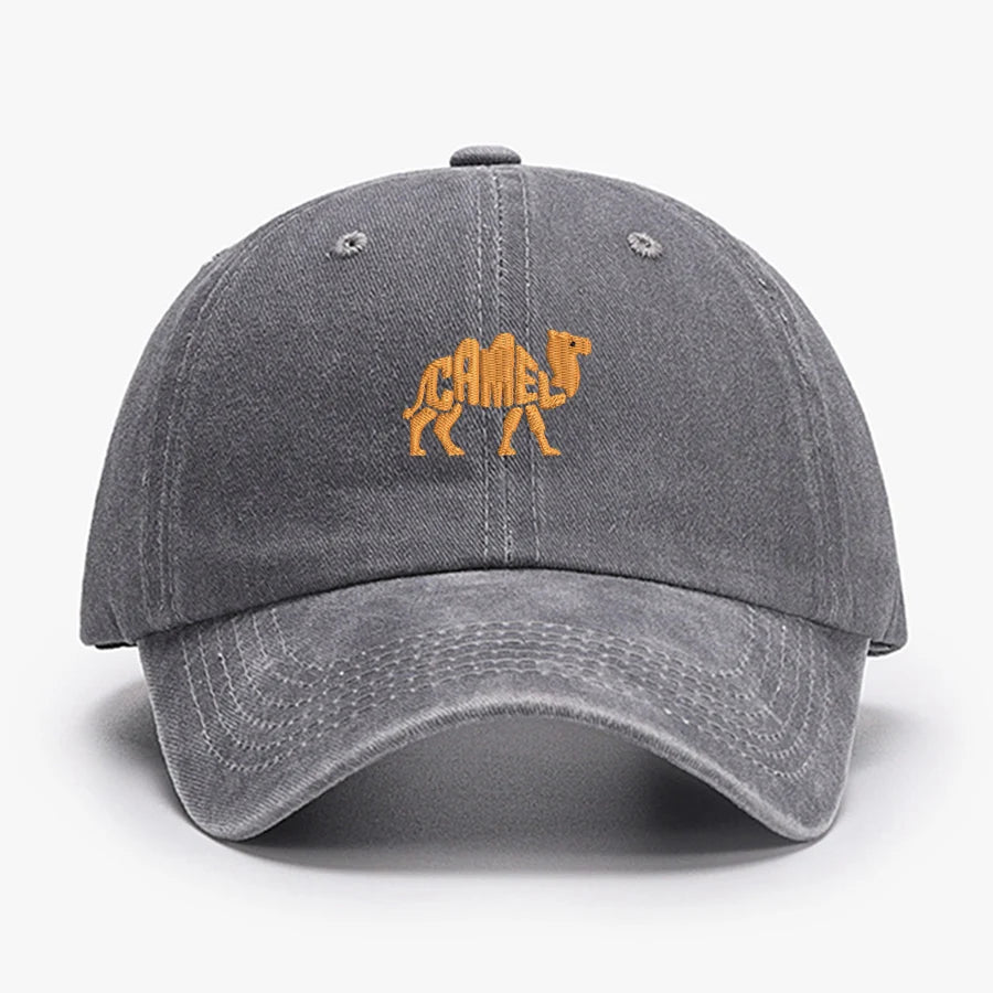 Camel Embroidered Exquisite Animal Vintage Cotton Baseball Caps Men Women