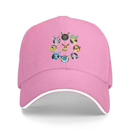 Pokemon Eevee Evolution Circle Casual Baseball Cap