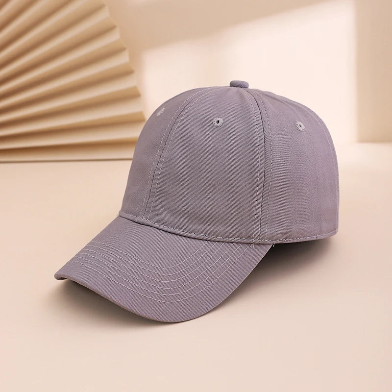Casual Fashion Solid Color Soft-Top Baseball Cap