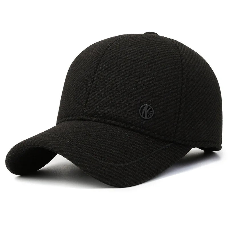 Auturnn Thick Warm Men Winter Baseball Cap With Ear Flaps