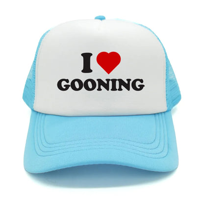 Funny I Love Gooning Baseball Caps Cool Summer Men Mesh Net Hat
