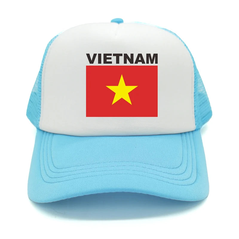 Vietnam Trucker Cap Summer Men Cool Country Flag Hat Baseball Cap