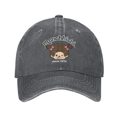 Monchhichi Since 1974 Happy Little Fluffy Girl Casual Baseball Cap