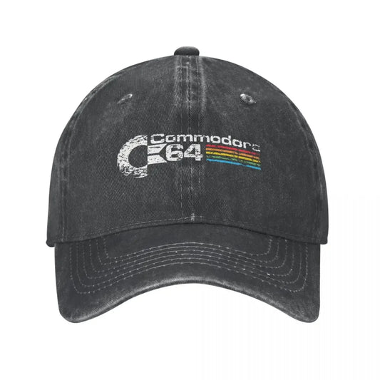 Hip Hop Denim Retro Commodore 64 Baseball Cap Homme Spring Autumn