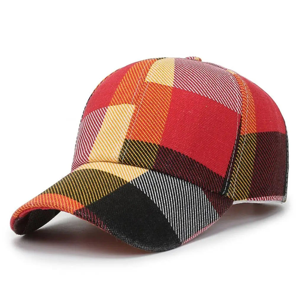 New Spring Summer Women Men Fashion Plaid Baseball Caps
