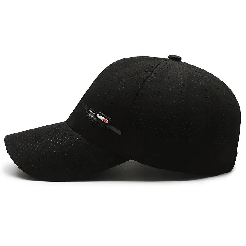 Summer Small Leather Label Quick dry Baseball Cap