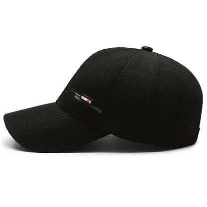 Summer Small Leather Label Quick dry Baseball Cap