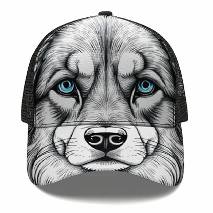 Atlas Mountain Dog Aidi Custom Flat Brim Cap Sun Hat Baseball Hat