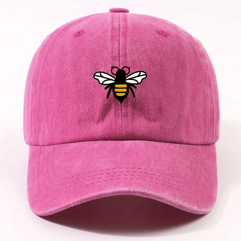 Fashionable Bee Patterned Baseball Cap For Both Men And Women
