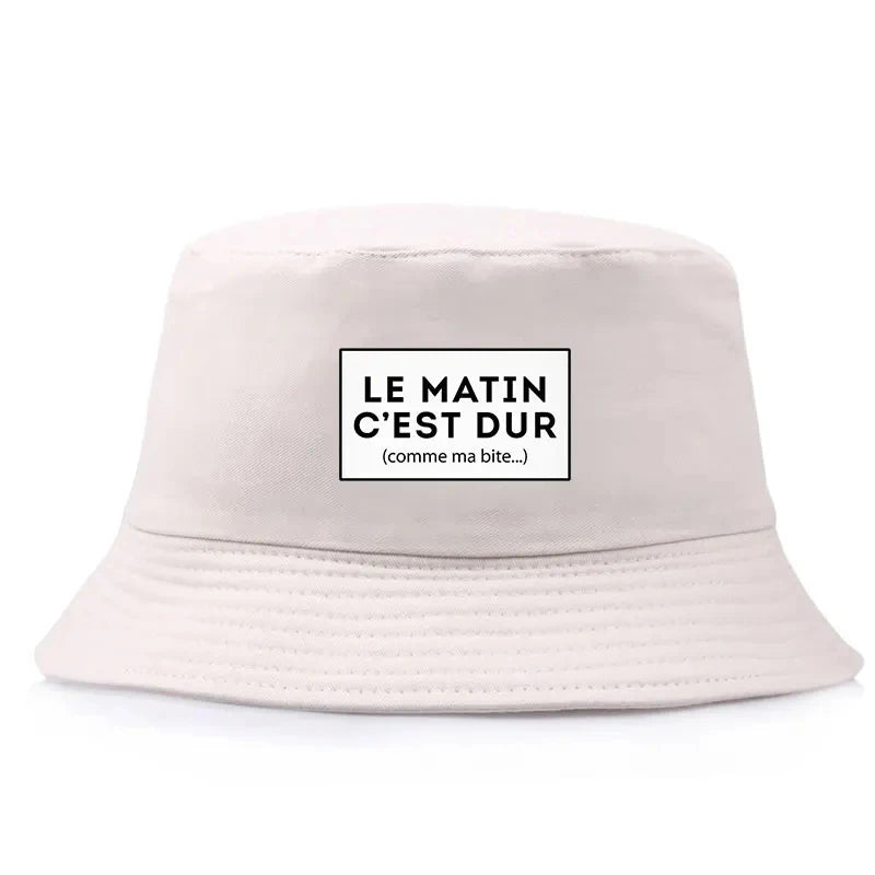 Le Matin C'est Dur Comme Ma Bite Reversible Bucket Hat