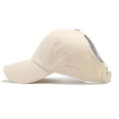 Summer Baseball Cap Breathable Women High Ponytail