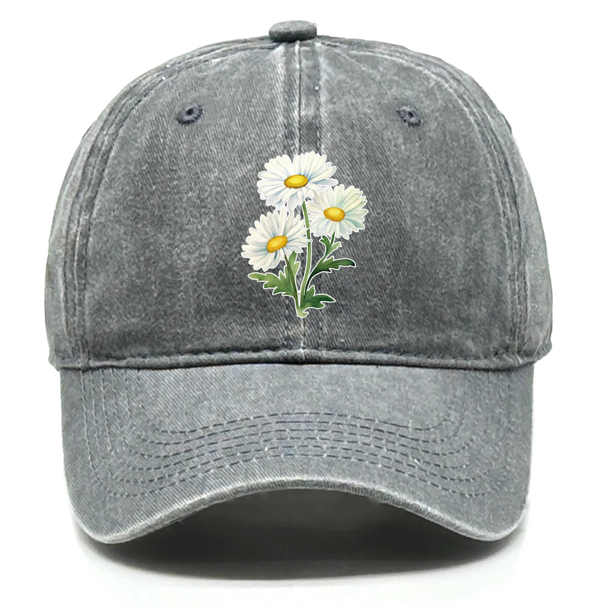 Flower Print Snapback Baseball Cap Flower Hat