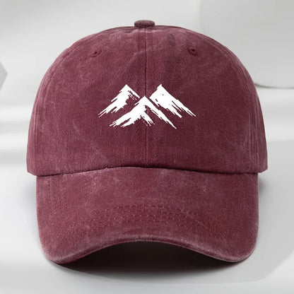 Interesting Baseball Cap Mountain Print