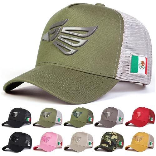 Unisex Mexican Eagle Label Baseball Caps