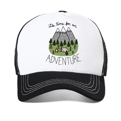 It's Time for An Adventure Men Hat Funny Outdoor Exploration Baseball Cap